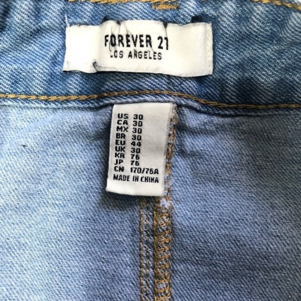 Forever 21 Button Front Medium Wash Denim Mini Skirt - Picture 4 of 4